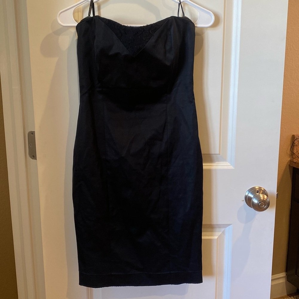 Strapless black Bebe dress
